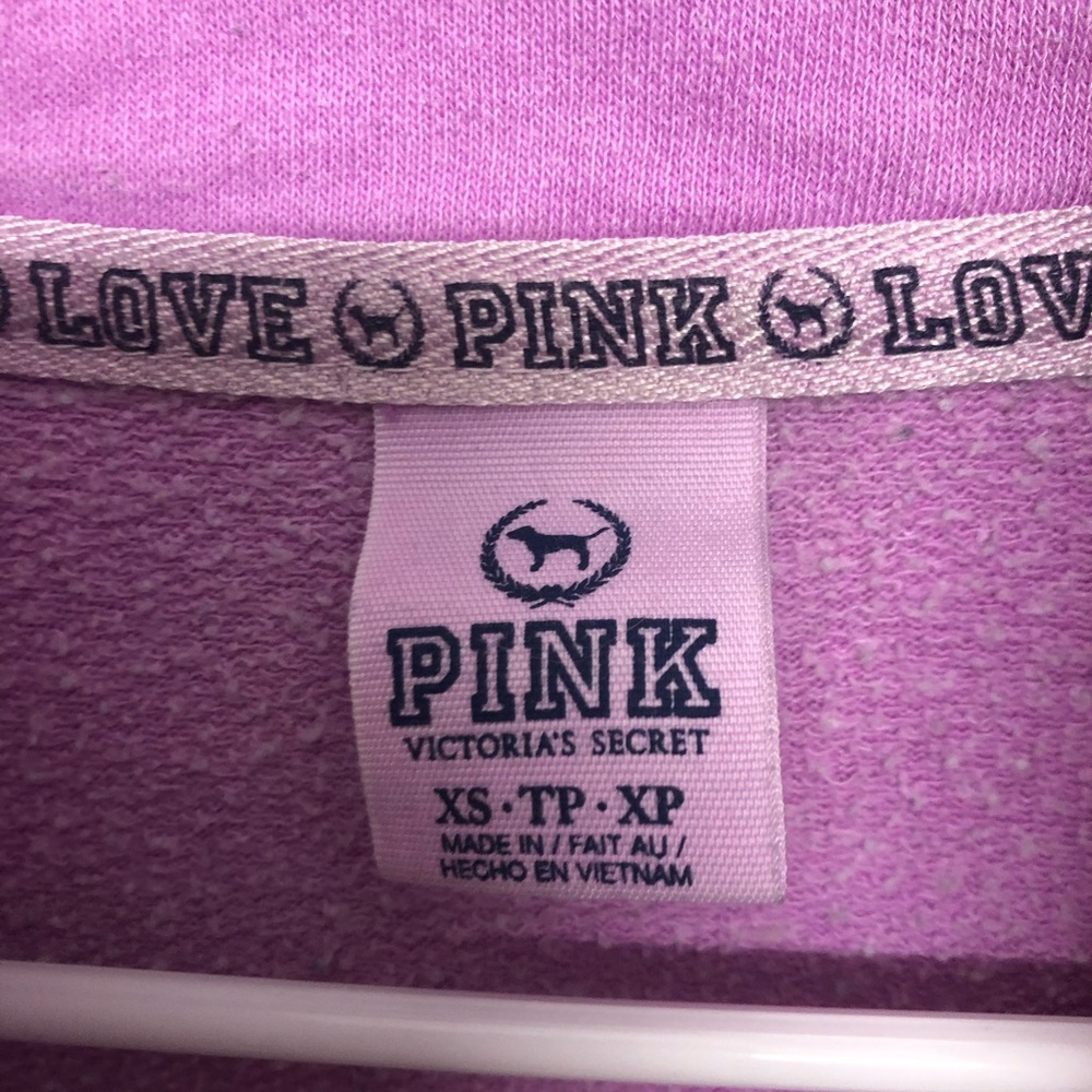 Victoria secret pink quarter zip jacket purple - Picture 4 of 9